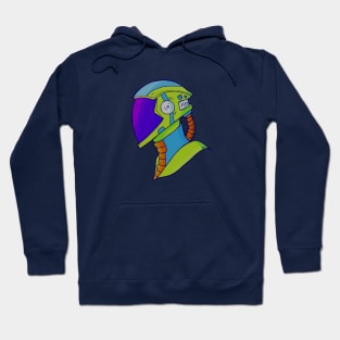 Cyberware Helmet Drawing 2 Hoodie